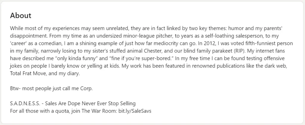 LinkedIn profile summary of Ross Pomerantz