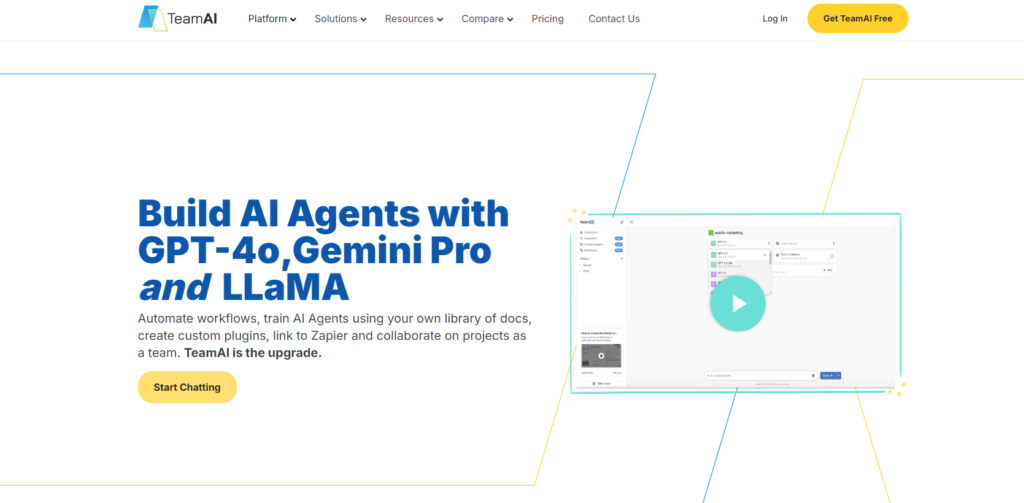 Team AI landing page