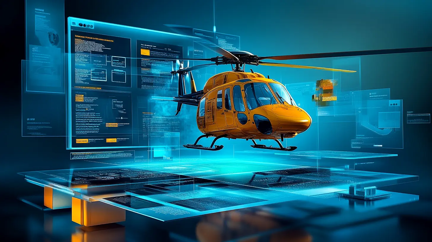 a helicopter landing on a helipad which is a webpage