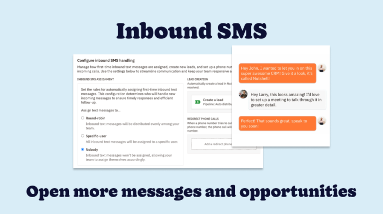 Inbound SMS announcement with the tagline "Open more messages and opportunities"