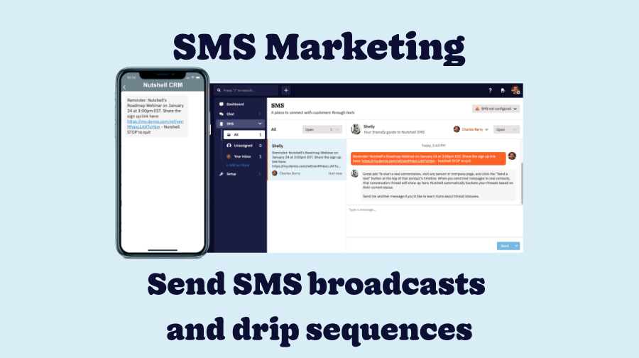 Send SMS marketing campaigns from your CRM