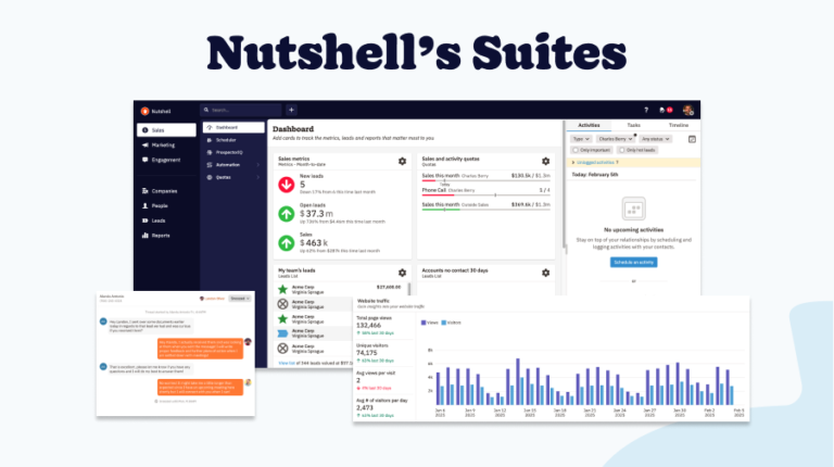 Nutshell suites showing Nutshell dashboard