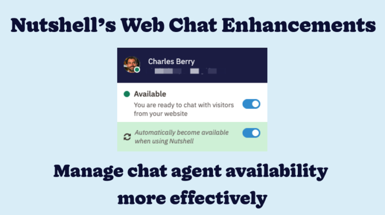 Web chat enhancement announcement with the tagline "Manage chat availability more effectively"