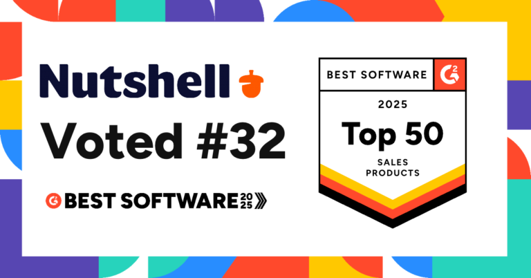 Nutshell voted #32 for G2 best software of 2025