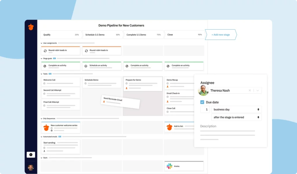 Demo pipeline for new customers