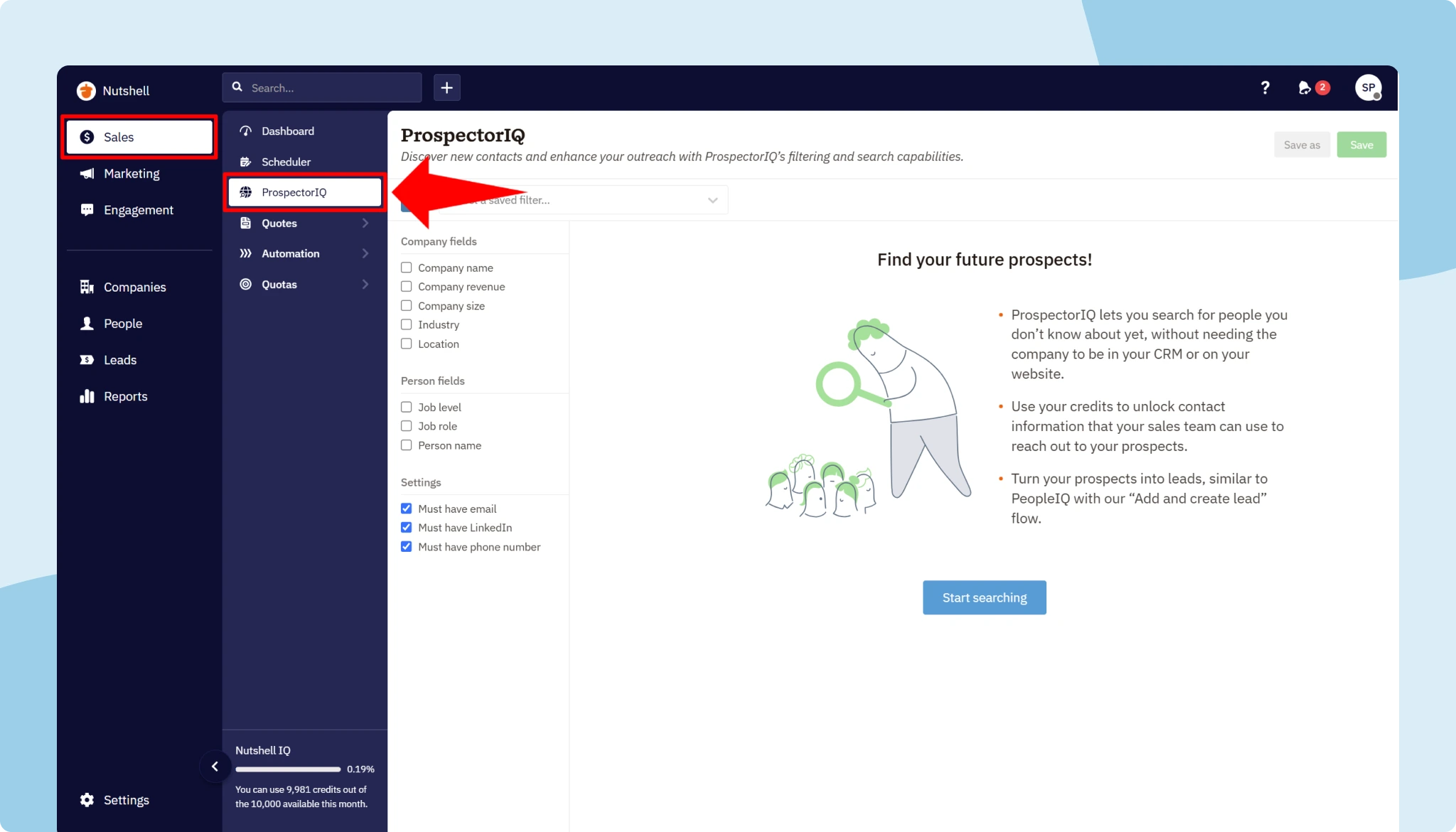 Find Your Ideal Customer With ProspectorIQ In Nutshell CRM