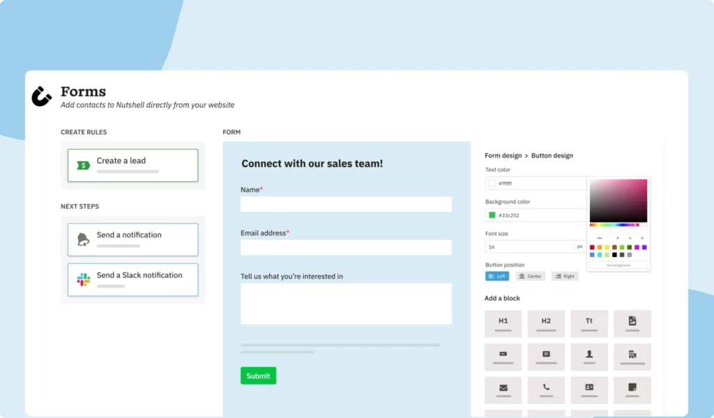 CRM Web Form Builder