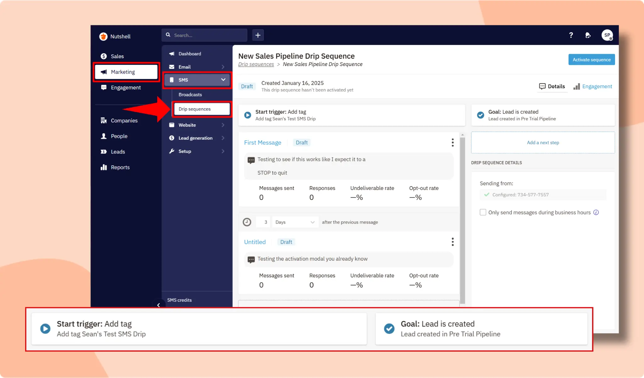 SMS Marketing - Automate SMS Sending Triggers By Sales Pipeline Actions