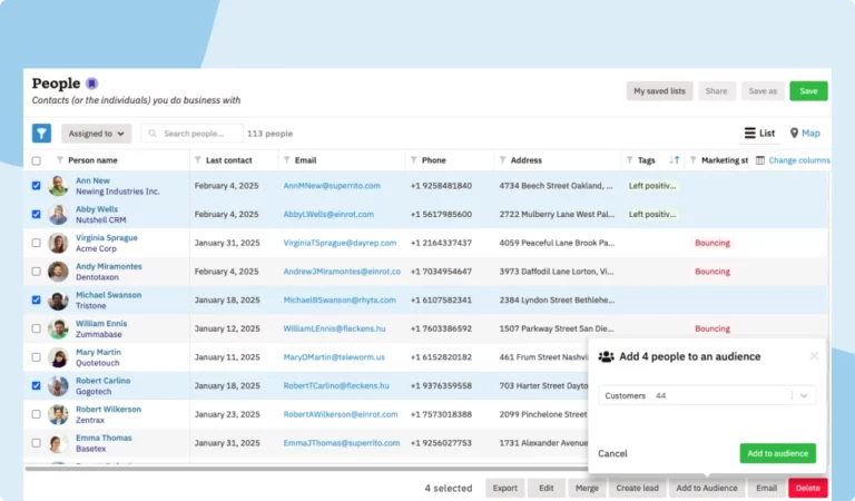 CRM Email Lists