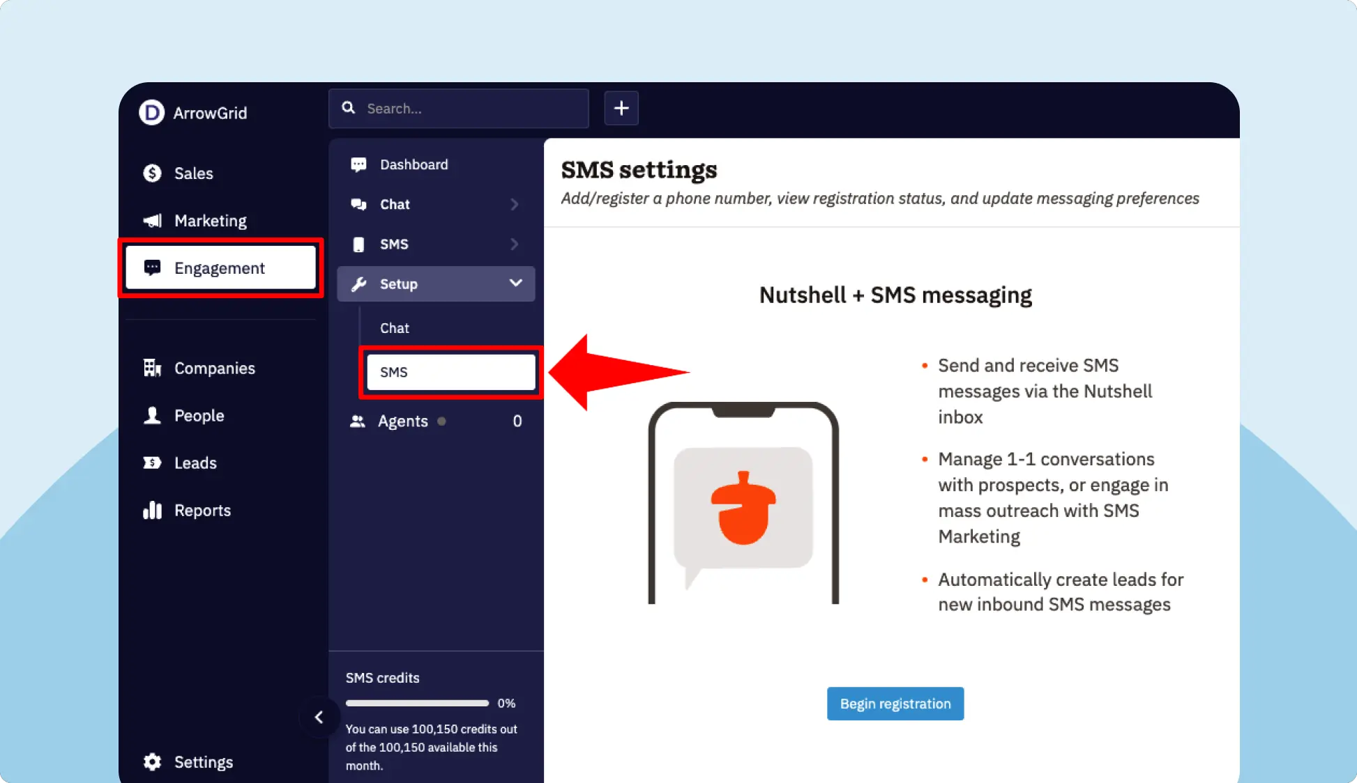 SMS Marketing - Integrate With Nutshell 1-on-1 SMS