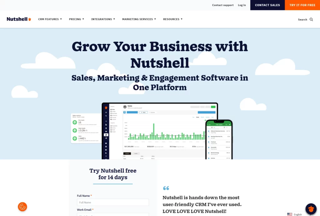 Nutshell CRM for agencies