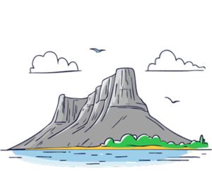 Cape Town mountains illustration