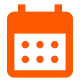 an orange calendar icon on a white background