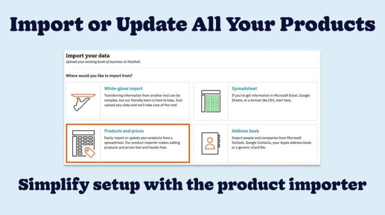 Product importer announcement with the tagline "Simplify setup with the product importer"