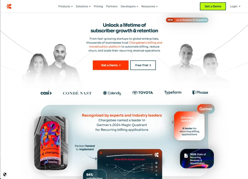 homepage of chargebee invoice generator