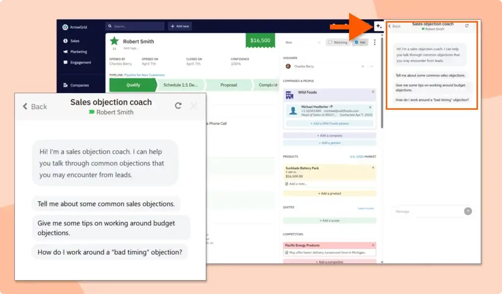 Nutshell's AI Agents - Sales Objection Coach