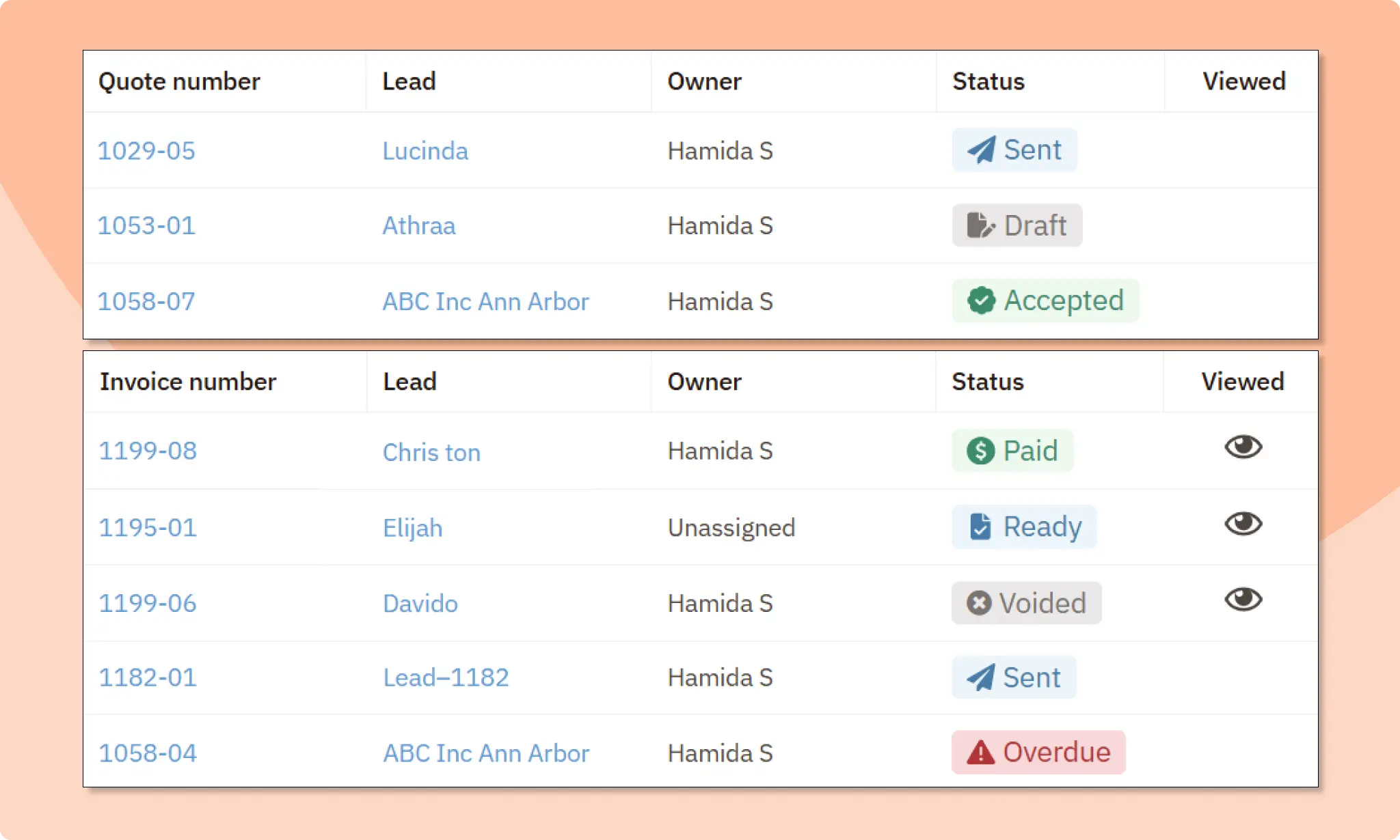Nutshell Quotes and Invoices - Quote and Invoices Status Monitoring in Your CRM