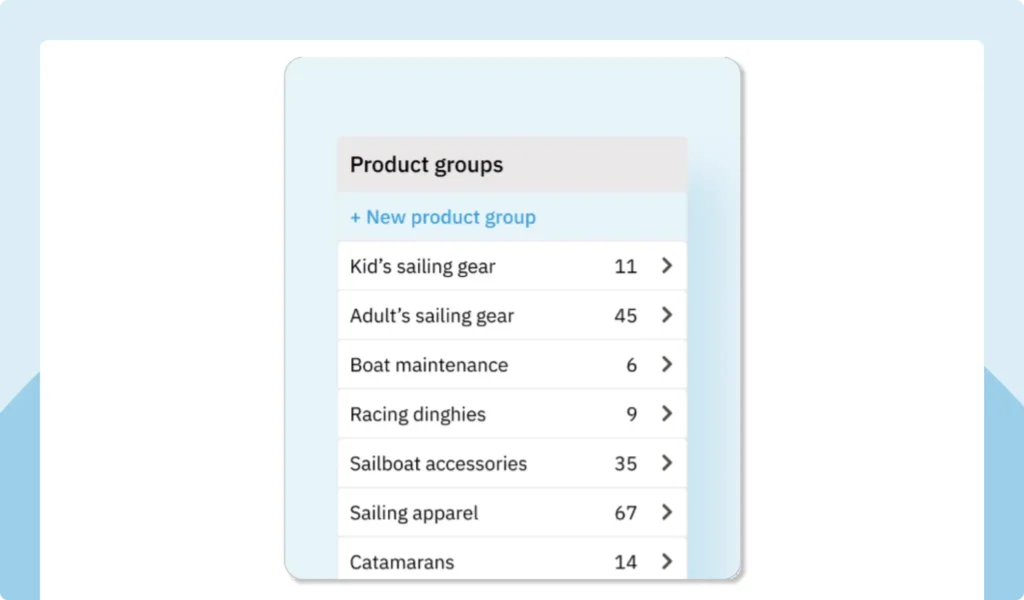 Organize products by category - Nutshell CRM