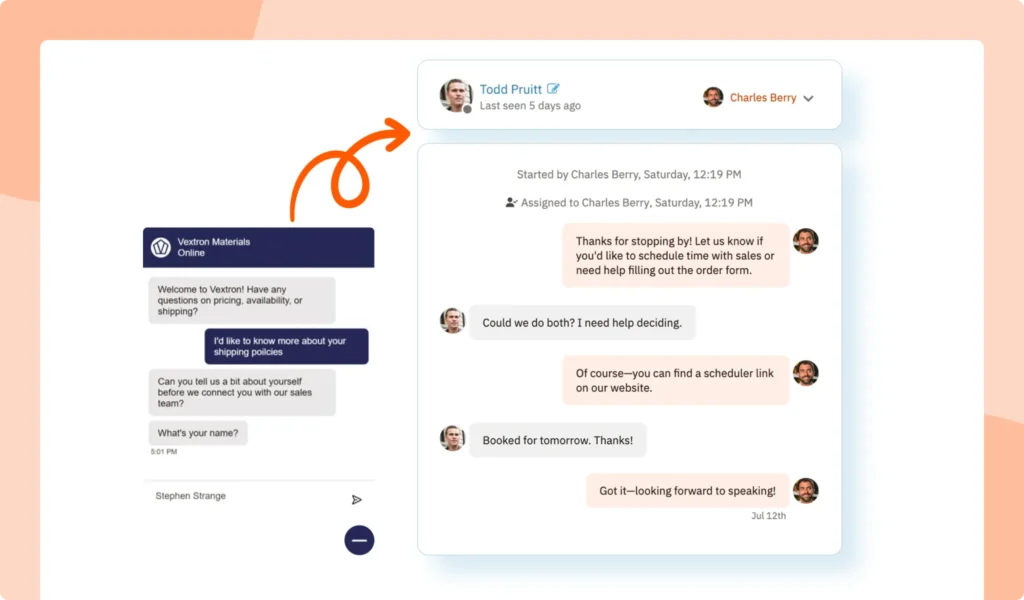 Assign AI chatbot chats to a human representative at the right time