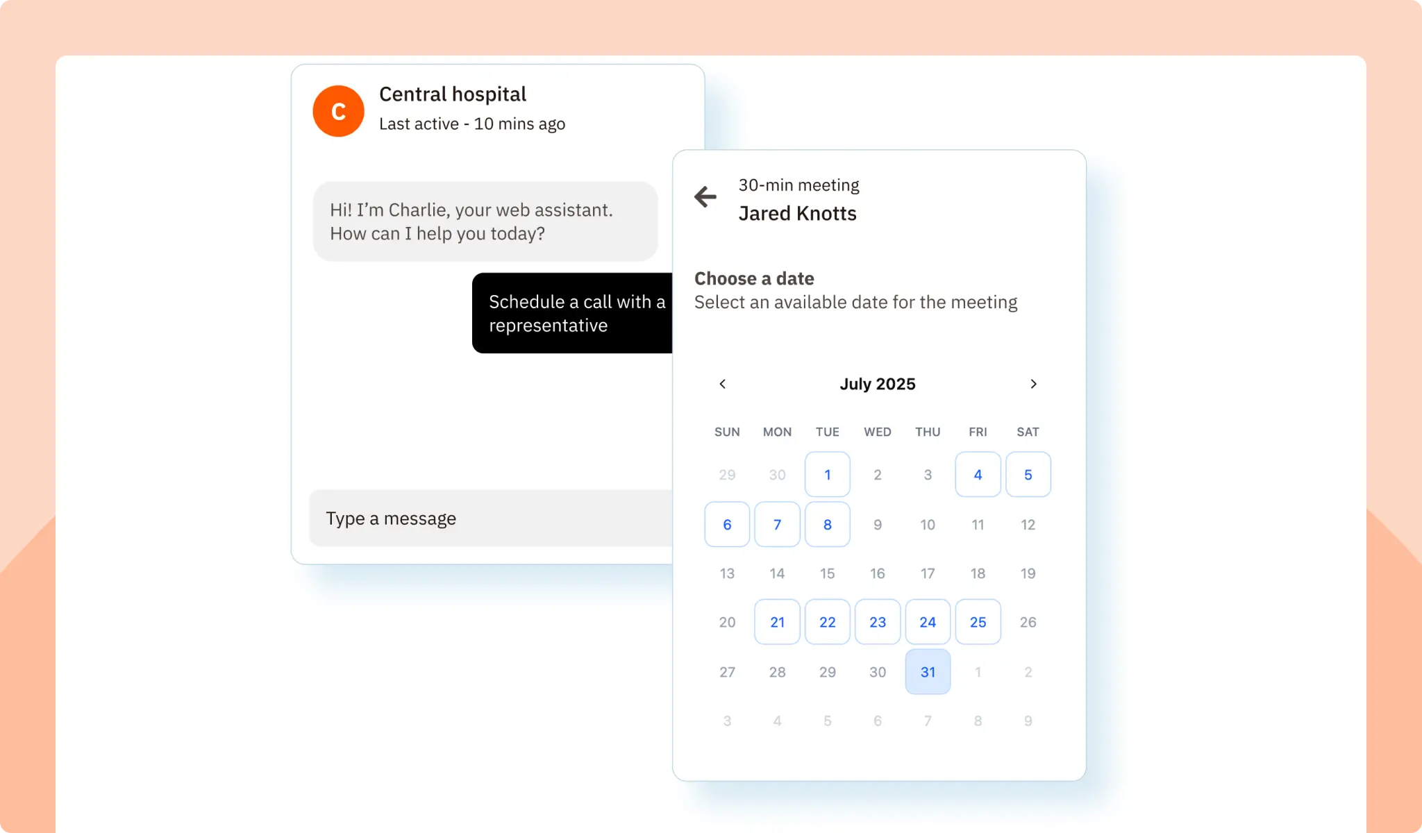 Boost booking rates with a built-in AI chatbot meeting Scheduler