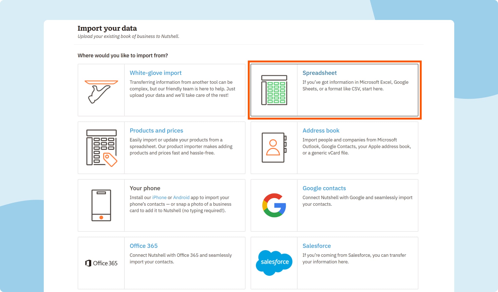 Nutshell CRM Google Contacts integration