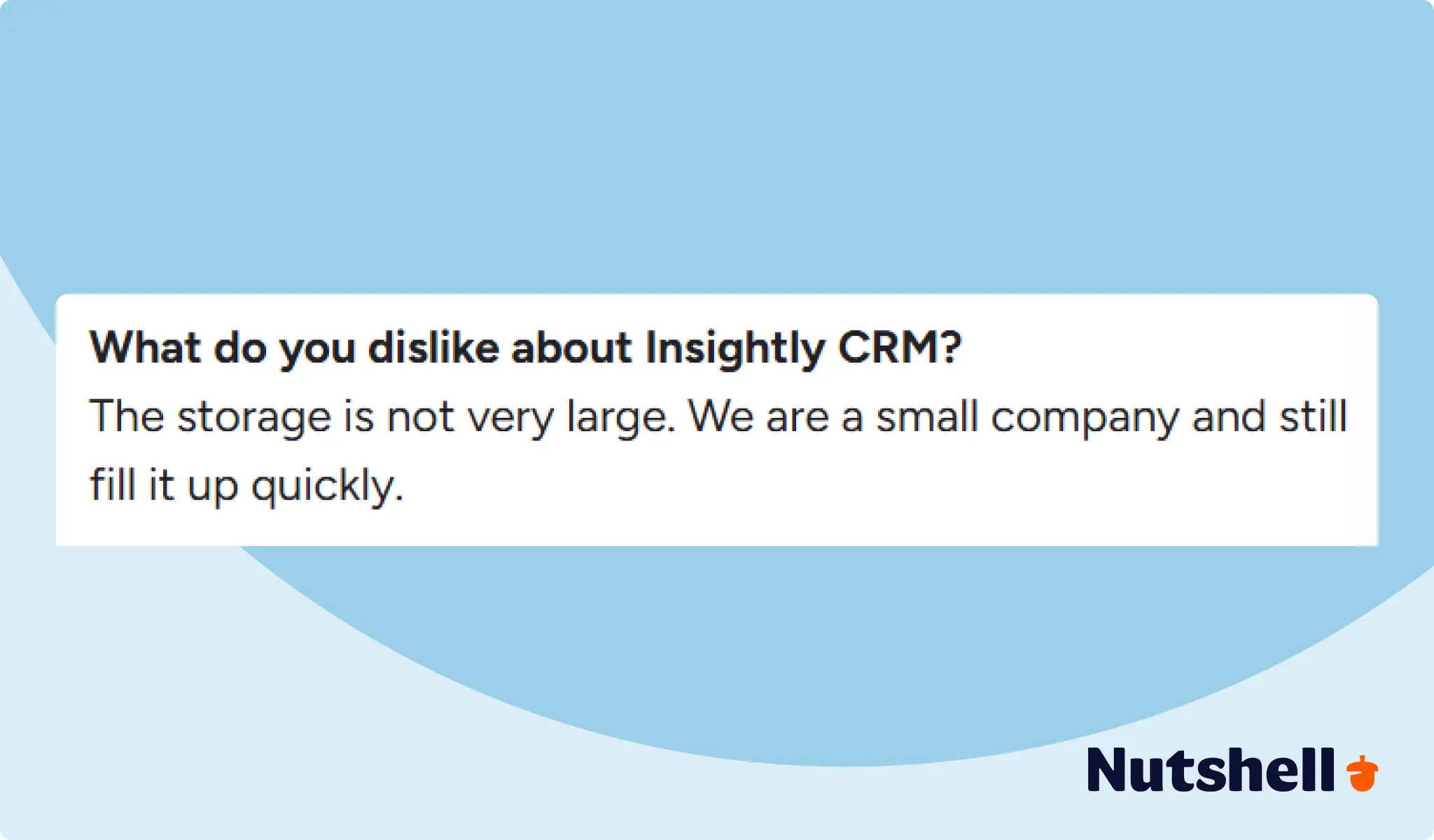 Contacts and data storage - Negative Insightly review about contact and data storage limits