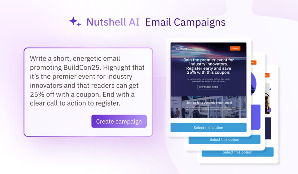 AI email campaign designer in Nutshell