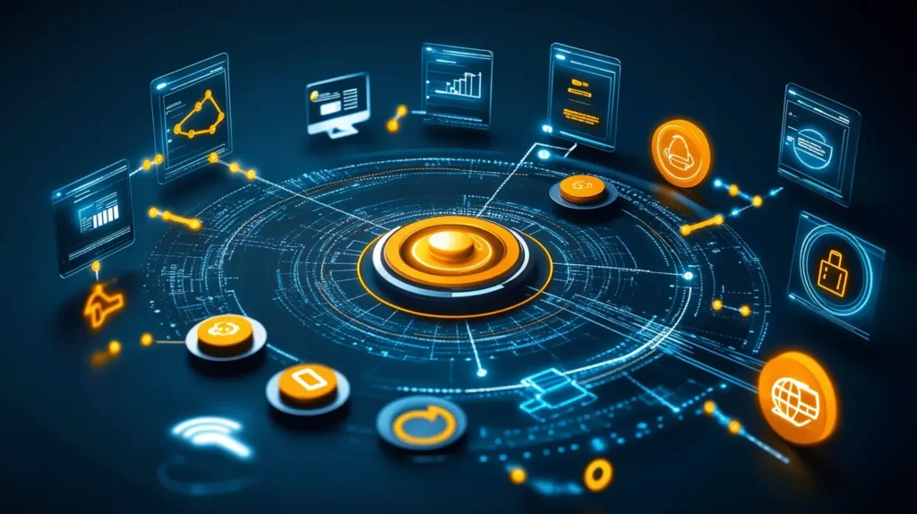 Graphic portraying how integrations connect Nutshell with other apps using viaSocket