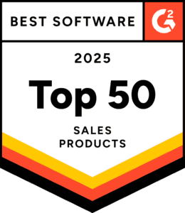 Best Software 2025 Top 50 Sales Products award badge