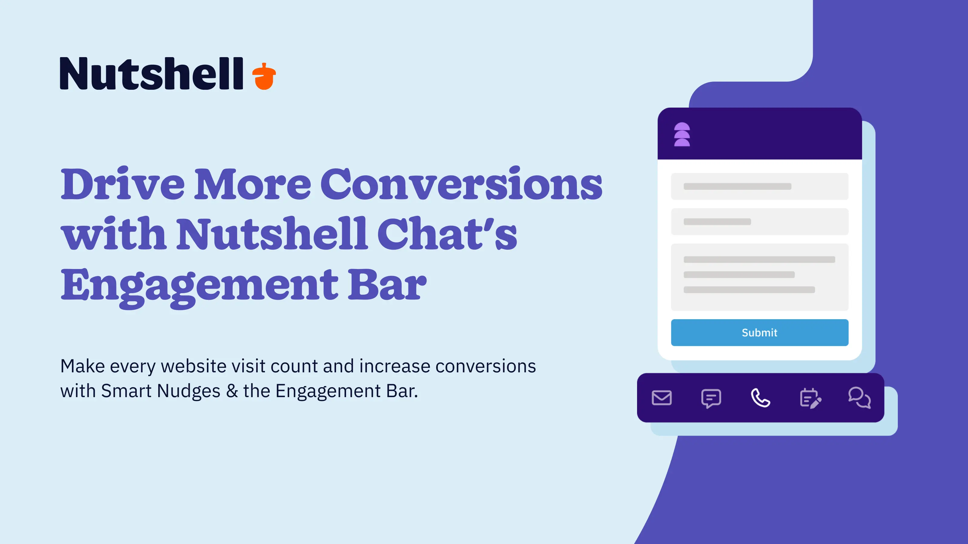 Nutshell Chat Engagement Bar and Smart Nudges webinar slide deck cover image