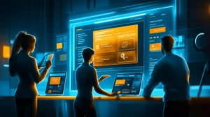 A small business team using an easy-to-use CRM