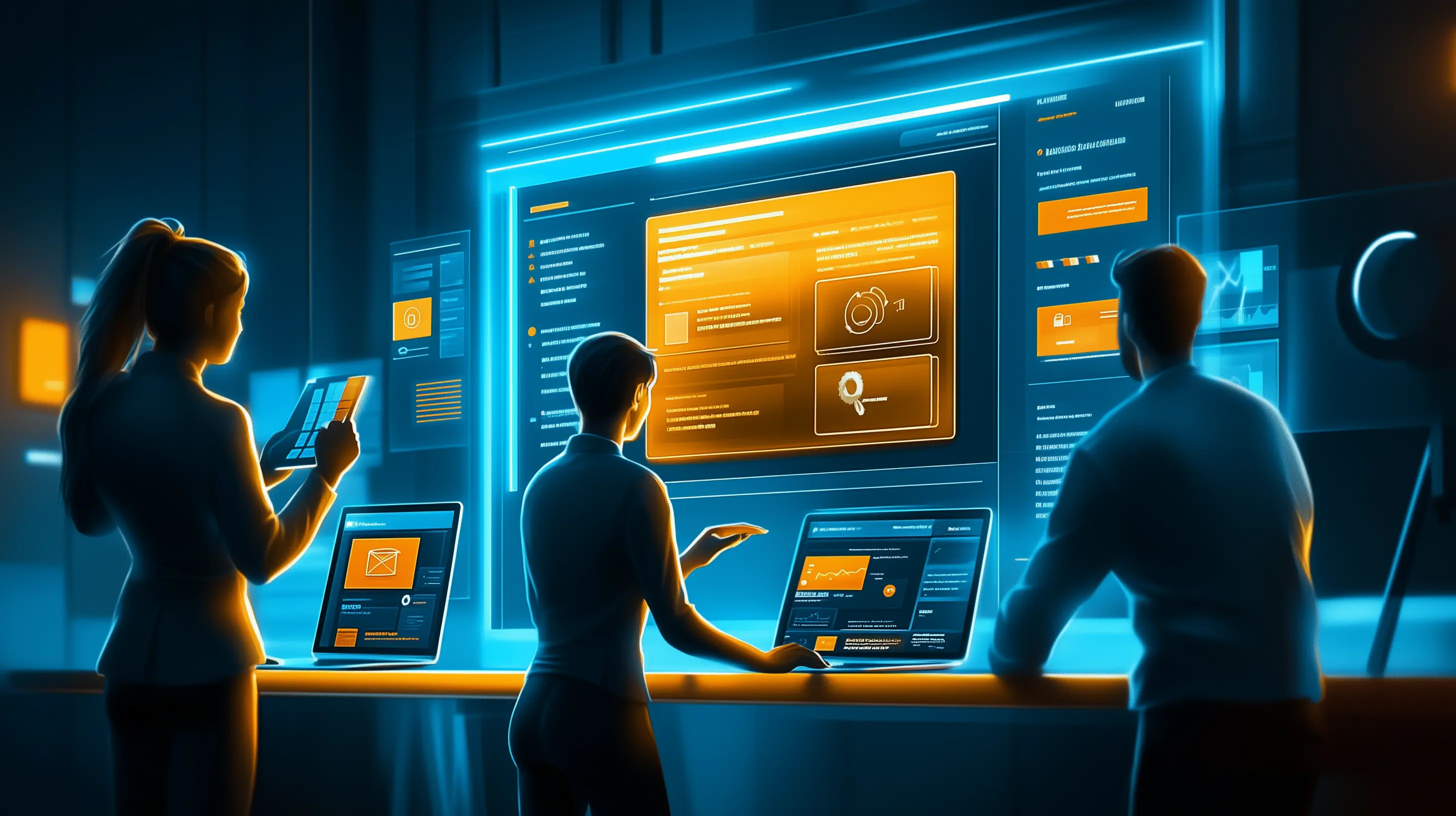 A small business team using an easy-to-use CRM