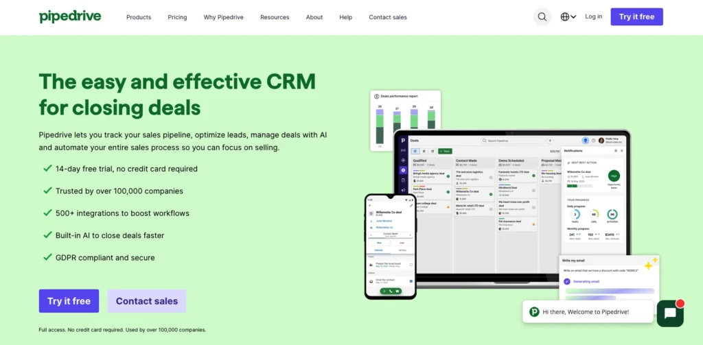 pipedrive crm microsoft dynamics alternative