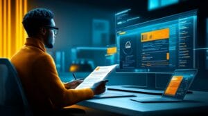 Mortgage broker reviewing loan pipeline with organized CRM workflow