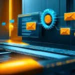 Email automation workflow showing triggers activating message delivery