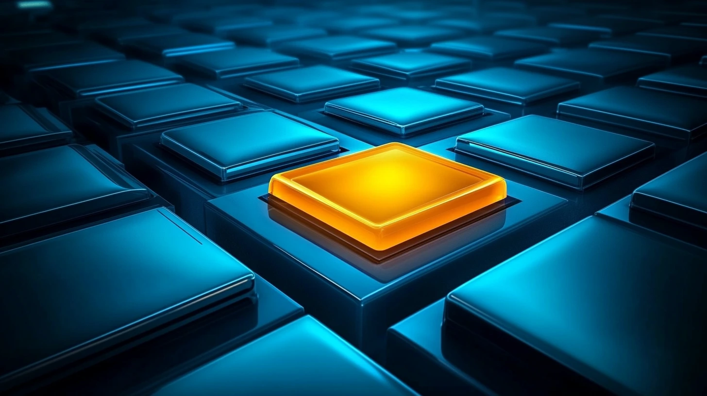 Abstract visualization of email tracking pixel concept showing single illuminated pixel in digital grid