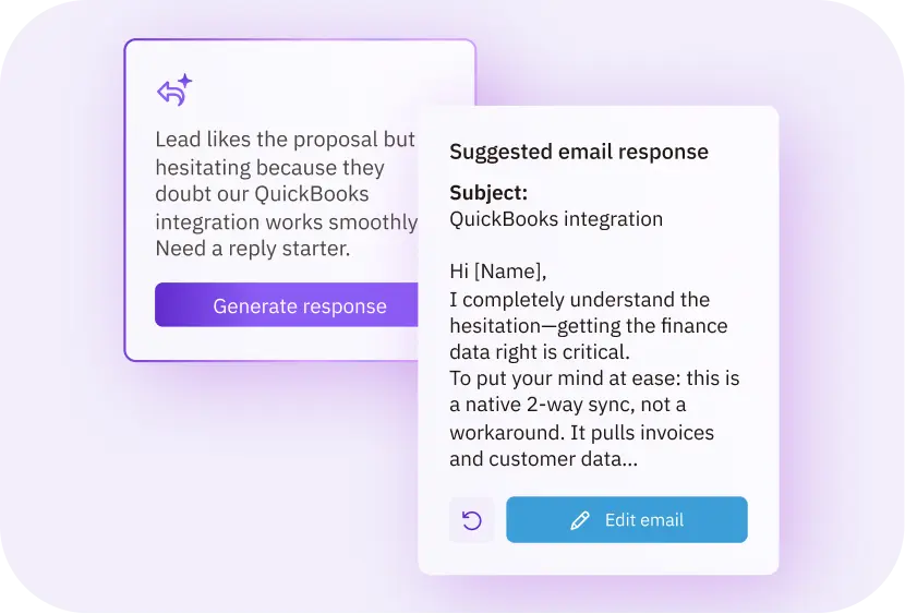 AI-generated email replies