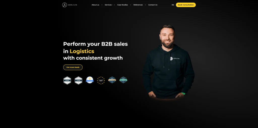 Addium Homepage for the best B2B revenue marketing agencies
