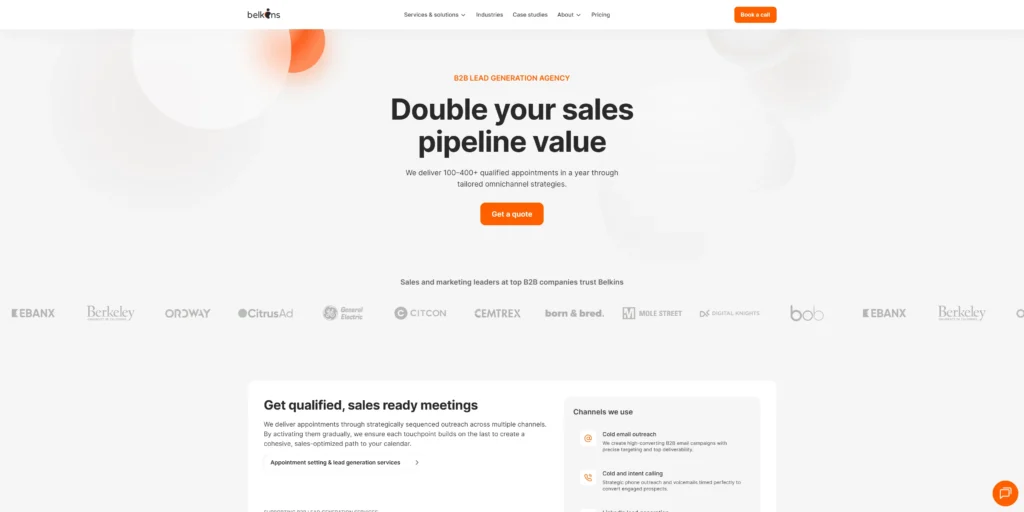 Belkins Homepage for the best B2B revenue marketing agencies