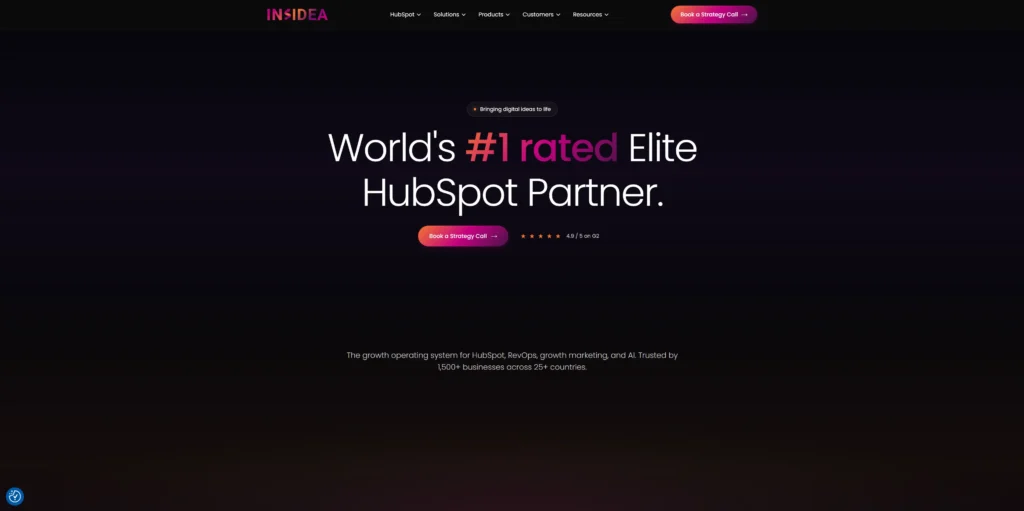 INSIDEA Homepage for the best B2B revenue marketing agencies