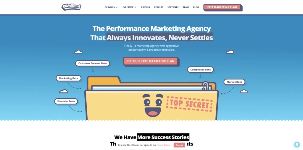 KlientBoost Homepage for the Best ChatGPT Advertising Agencies