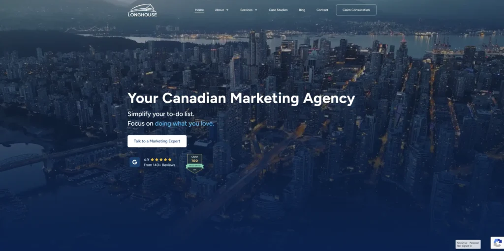 Longhouse Branding & Marketing homepage for the best AI SEO companies